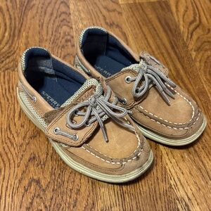 Sperry Kids Tan Moccasins